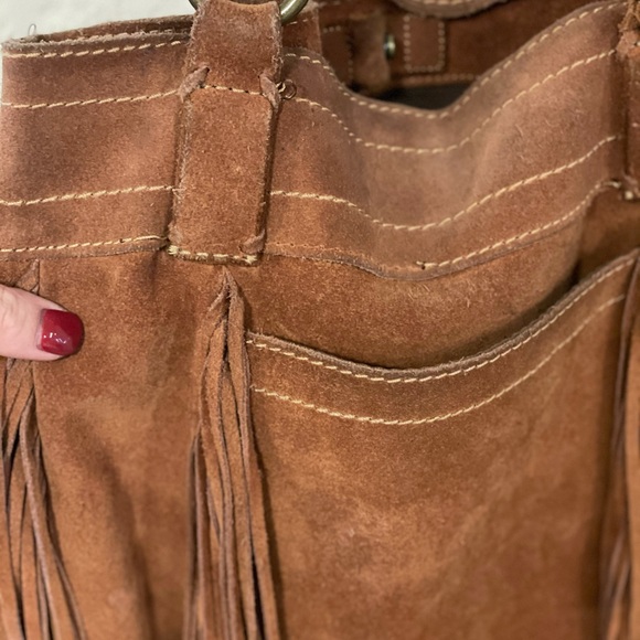 Lucky Brand, leather tassel tote - Picture 3 of 5